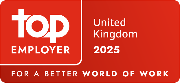 Top Employer United Kingdom 2025. "For a better world of work."